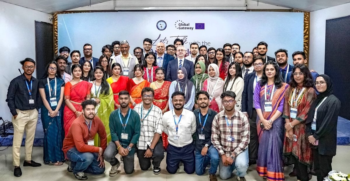EU envoy discusses bilateral ties, global issues with students at AIUB