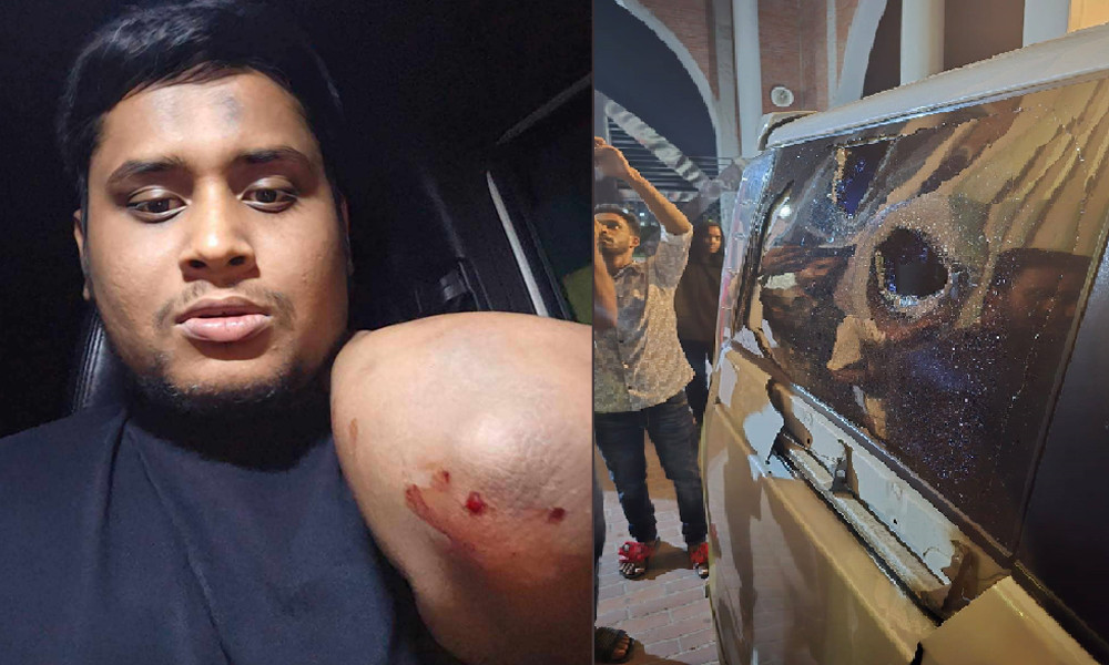 Hasnat’s car attacked in Gazipur