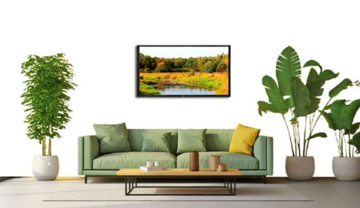 Highlighting Bedside Table And Wall Behind TV