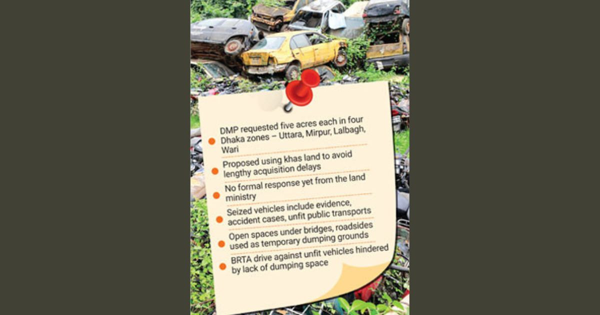 DMP seeks land to dump seized vehicles