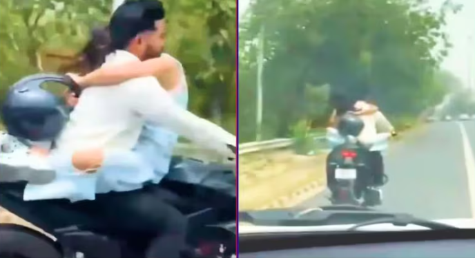 'Romeo-Juliet' on bike: Police warns and fines Rs53,500