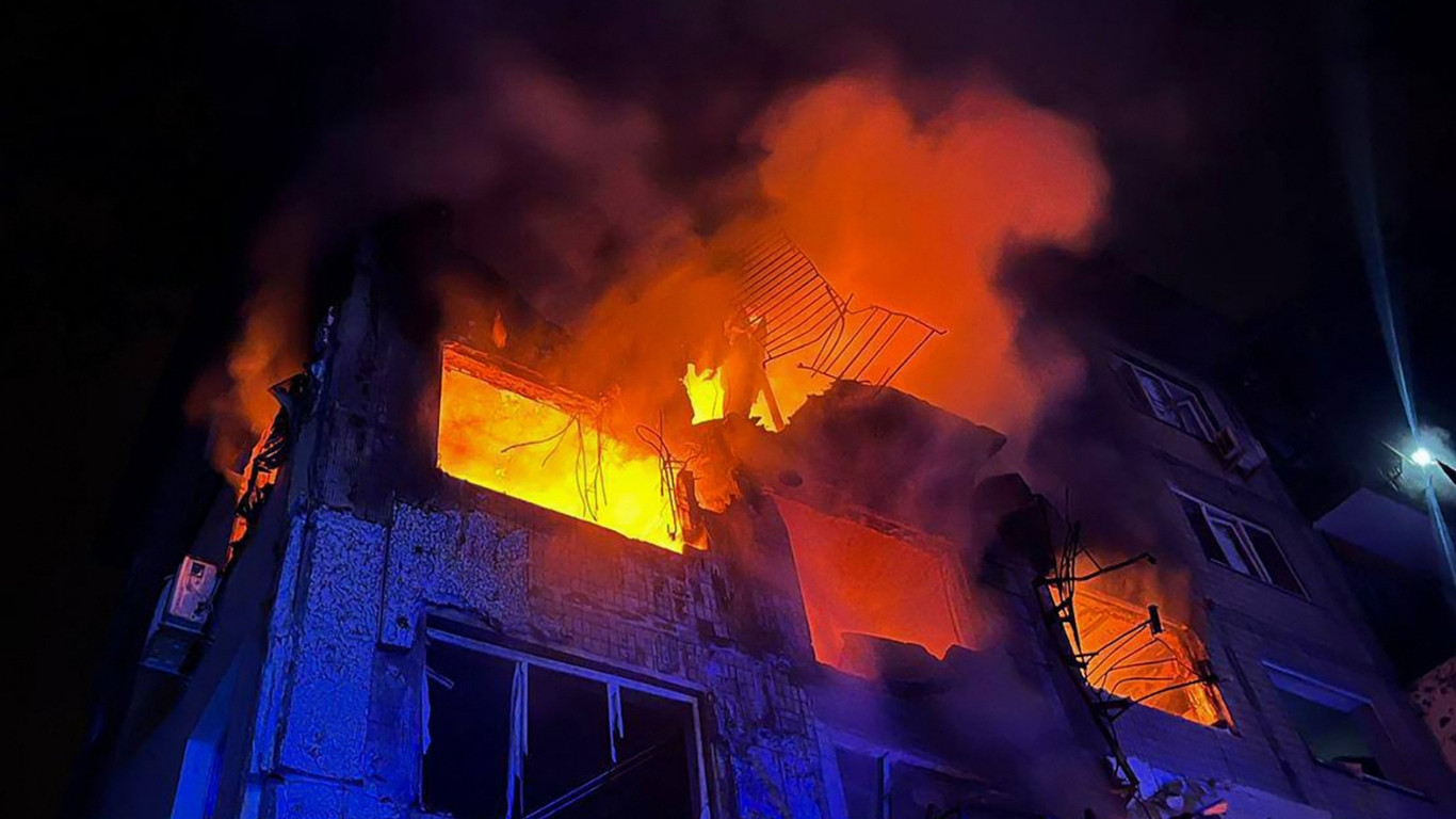 Russian missile and drone barrage kills four