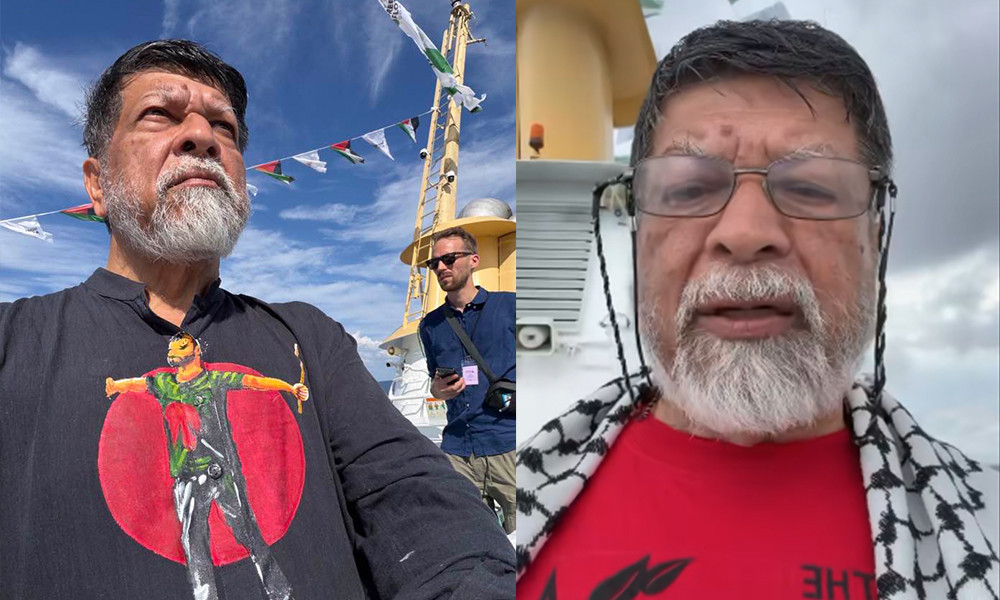 Flotilla endures storms on course to Gaza, says Shahidul Alam