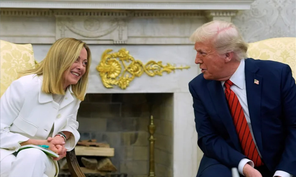 Trump calls Italian PM Giorgia Meloni 'beautiful' at Gaza summit