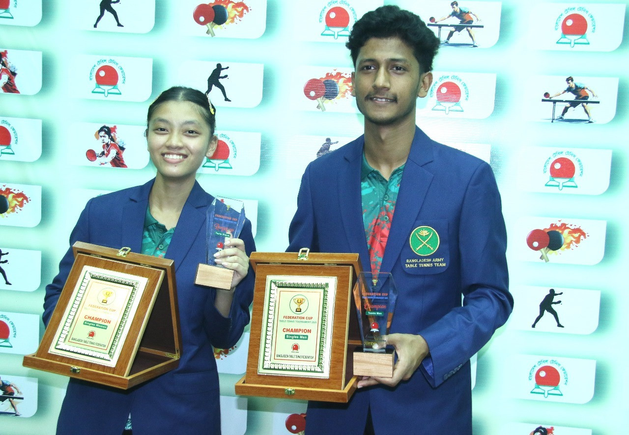 Khoi Khoi and Hridoy crowned new Federation Cup Table Tennis champions