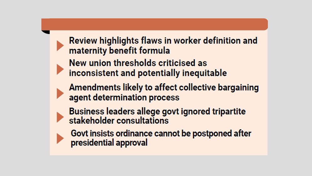 Labour ordinance review flags legal, procedural complexities