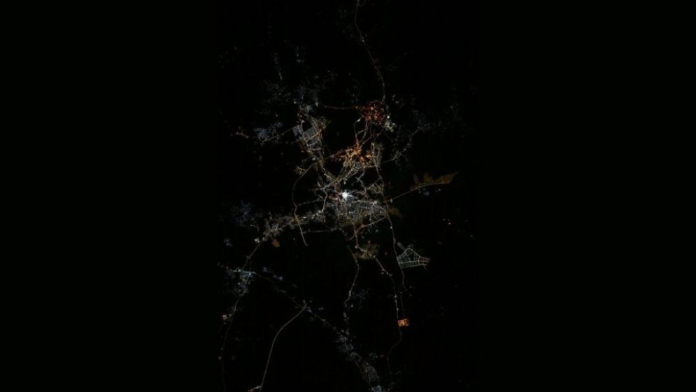 Mecca's Kaaba seen like a bright light from 400k km above earth; picture goes viral