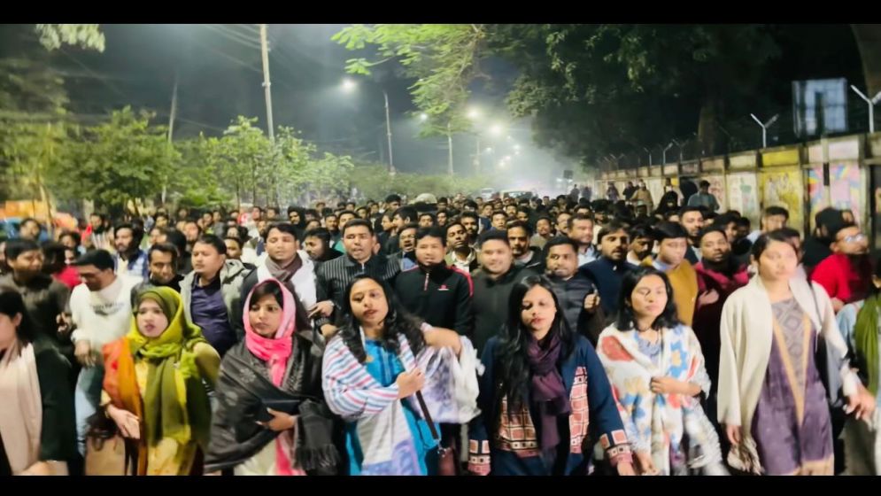 DU Chhatra Dal holds procession welcoming poll schedule