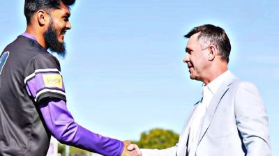 Rishad meets great Ricky Ponting
