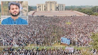 July hero Hadi laid to rest beside Nazrul as hundreds of thousands bid farewell