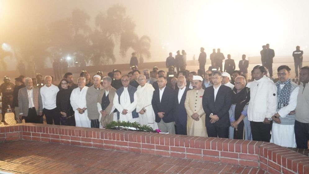Tarique Rahman pays tribute at National Martyrs’ Memorial