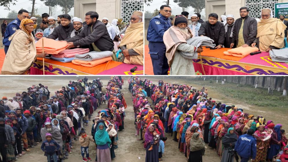 ISU distributes winter clothes in Sirajganj