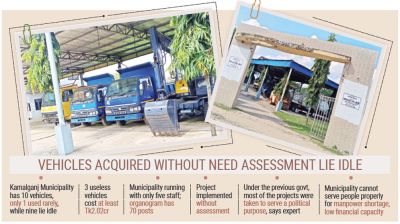 Nine heavy vehicles, but only one driver!