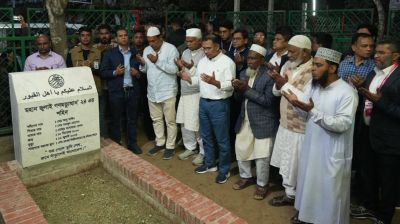 Tarique Rahman visits grave of July martyr Abu Sayed