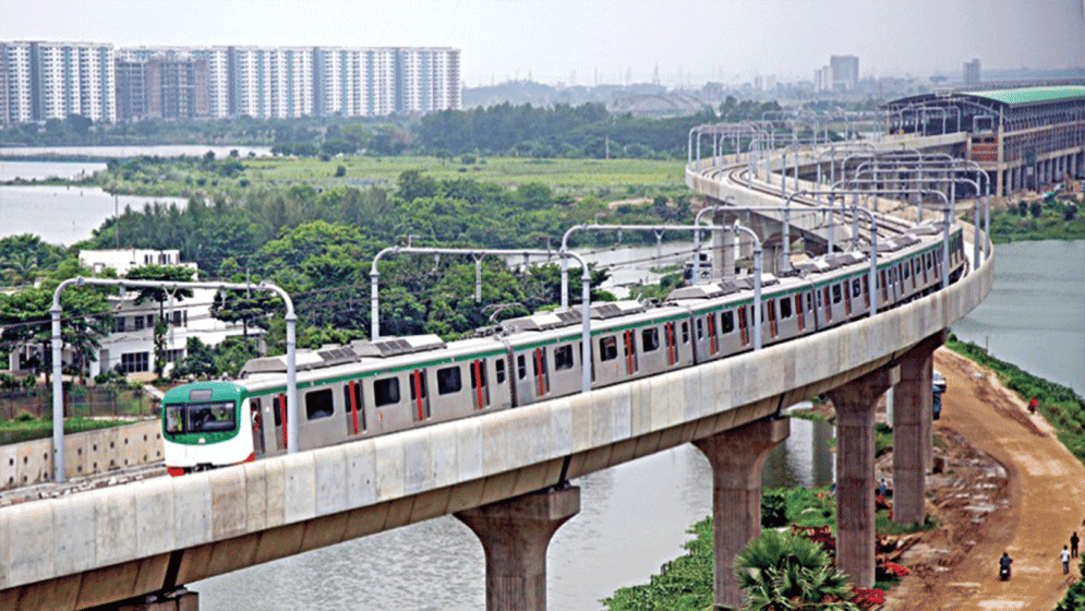 70.92% work on metro rail Kamalapur section completed