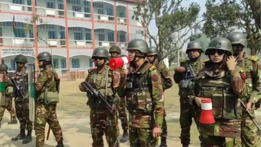 Army holds election drill in Thakurgaon