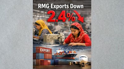 RMG exports down 2.4% y-on-y in first 7 months of fiscal