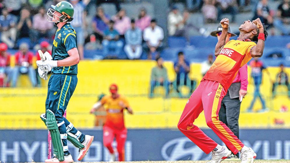 ZIMBABWE STUN AUSTRALIA IN MIGHTY UPSET