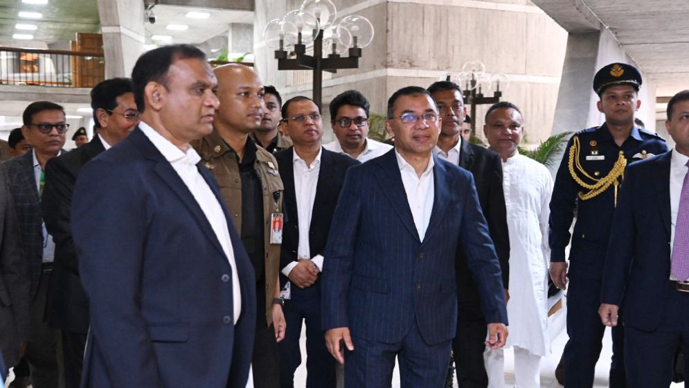 PM Tarique Rahman arrives at Parliament for first session