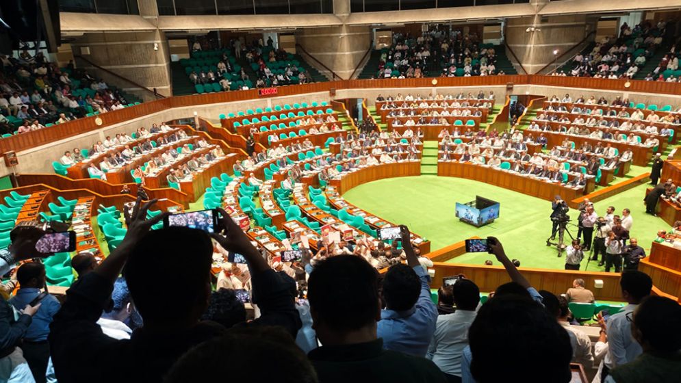 Opposition party walks out of Parliament