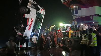 Bus falls into Padma River: 26 bodies recovered so far