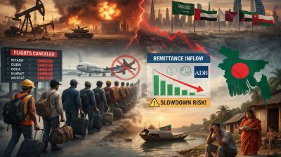 ADB warns of slower remittance inflows to Bangladesh