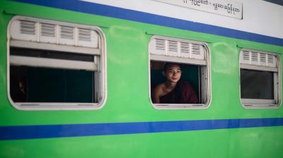 Myanmar travellers ride the rails as fuel prices rise
