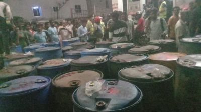7,400 liters of illegally stored diesel Seized in Narail