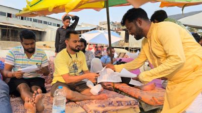 Awareness leaflets on responsible tourism distributed at Kuakata