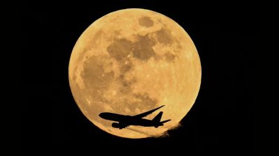 April’s full pink moon rose in the night sky this week