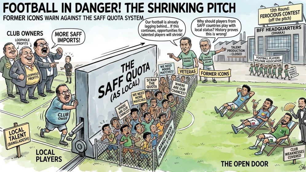 Future in danger under SAFF quota system, former footballers warn