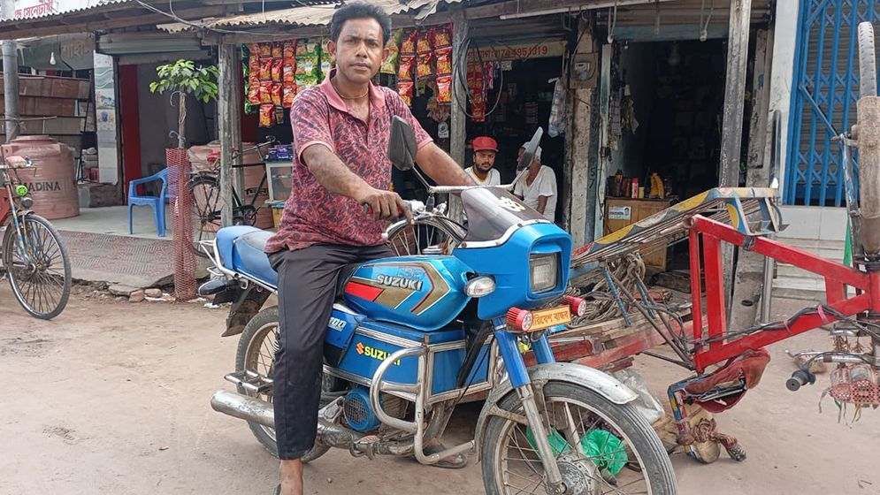 Ratan Mahanta’s bike covers 120 km for just Tk5