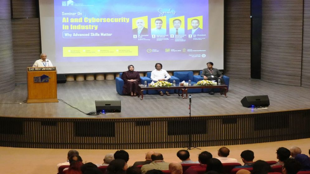 Seminar on AI and Cybersecurity held at East West University