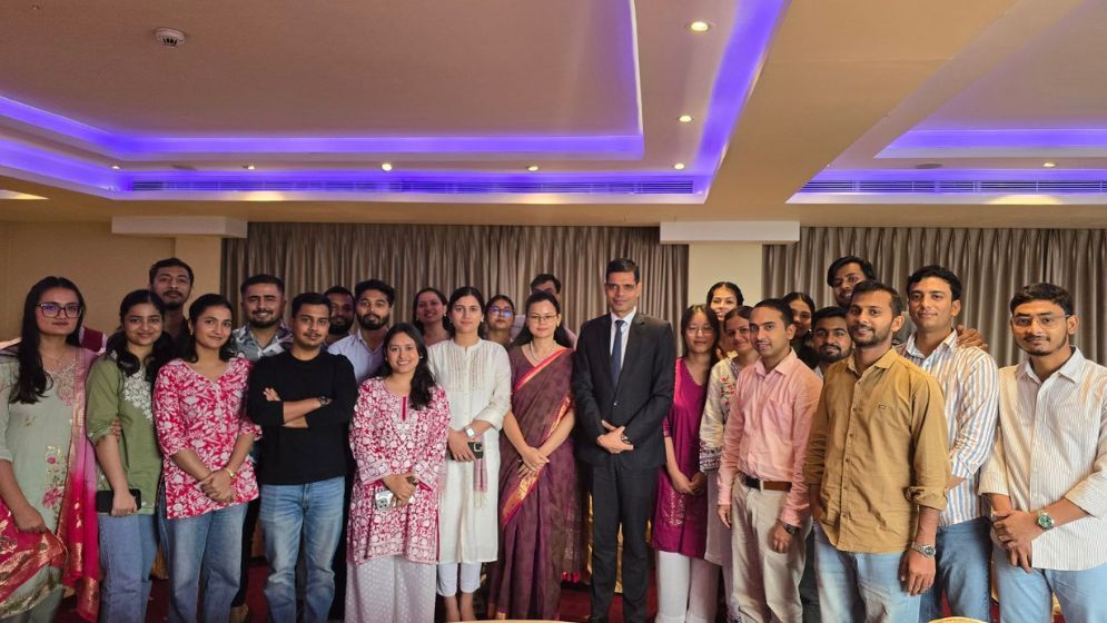 Ambassador Bhandari engages with Nepali students in Rangpur