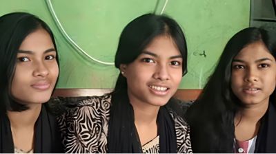 Triplet sisters appear in SSC exam in Thakurgaon