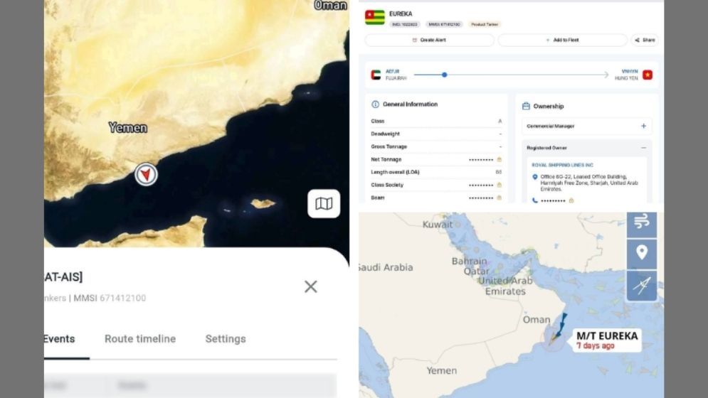 Oil tanker hijacked off Yemen, diverted towards Somalia