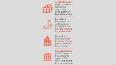 Banking sector faces concentration risk from 6 large conglomerates: BB report