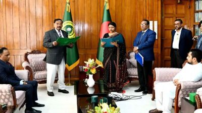Nusrat Tabassum takes oath as reserved seat MP