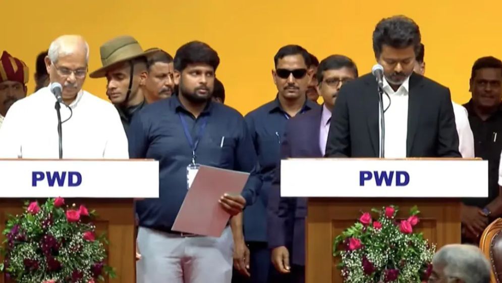 TVK chief Vijay takes oath as CM