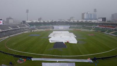 Rain halts play as Rizwan, Salman drag Pakistan back into Mirpur Test