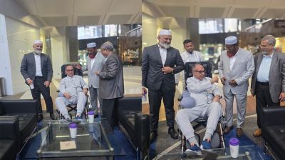 Jamaat Secretary General visits ailing Mirza Abbas in Malaysia
