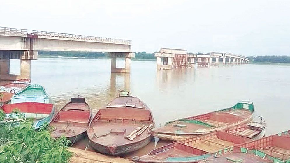 Delayed Sunamganj bridge project faces new setback as girders collapse