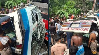 Five killed in bus-ambulance collision in Faridpur