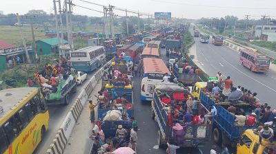 30-km congestion on Dhaka-Tangail-Jamuna Bridge Highway