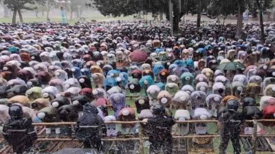 Sholakia hosts 199th Eid congregation amid torrential rain