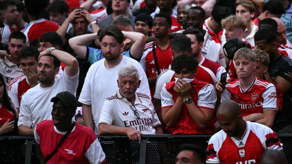 Gutted Arsenal fans lament UCL loss