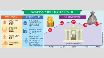 NPLs hit Tk5.89 lakh crore despite regulatory support