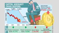 Bank capital adequacy plunges below zero in 2025