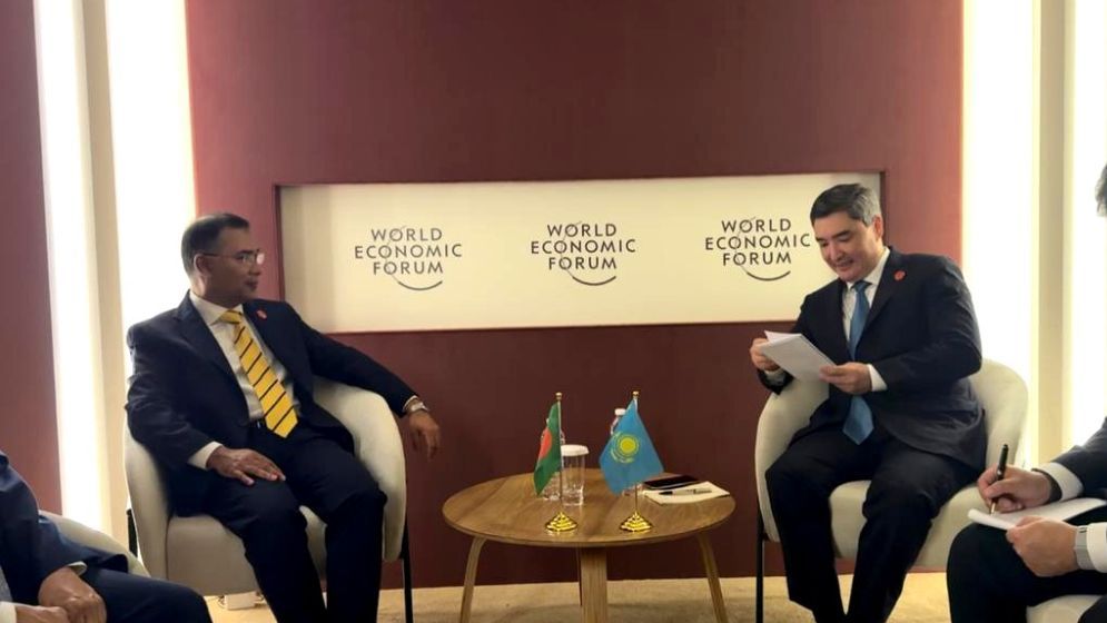 Kazakh PM meets Tarique Rahman
