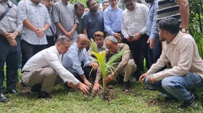 Dhaka Medical College officials plant trees marking Zubaida's birthday
